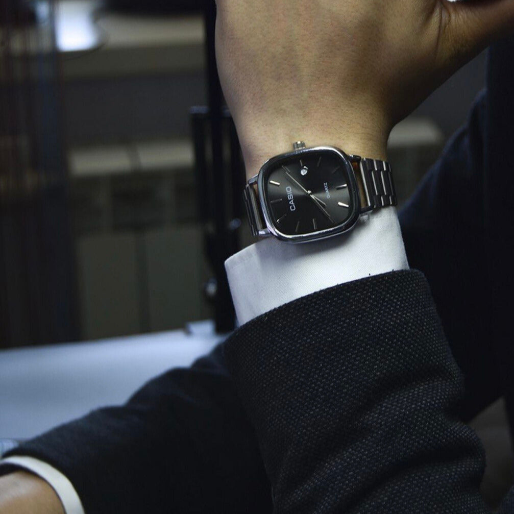 CASIO Silver and BLACK FOR Men