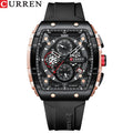 Men's waterproof chronograph watch with silicone strap, 8442
