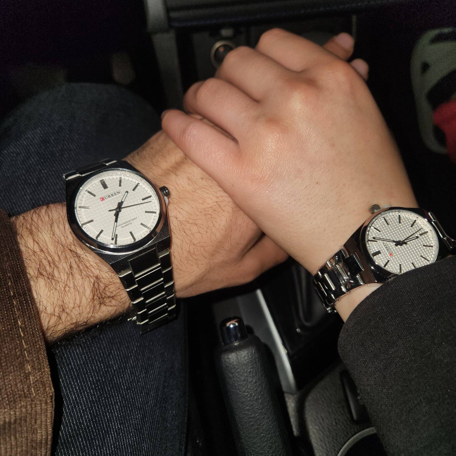 Curren couple silver and white