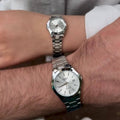 casio couple watches silver