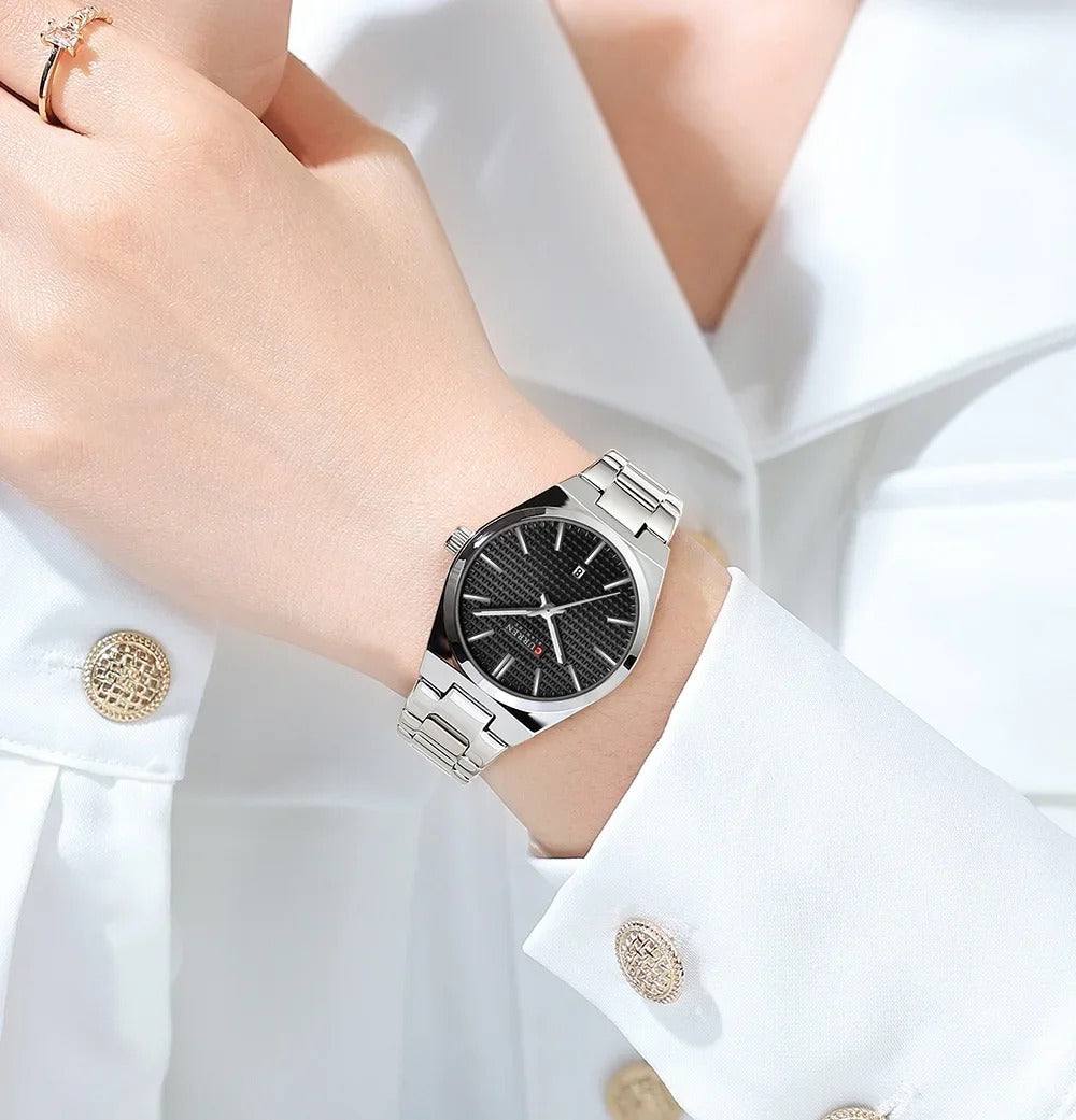 Curren couple silver and black